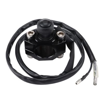 GOOFIT CNC Universal Motorcycle Engine Stop Start Kill Switch Button with Mounting Backplate Compatible Replacement for Pit Dirt Bike ATV Black
