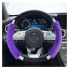 FUERU Car Steering Wheel Cover Set Car Steering Wheel Cover Winter with Drill Plush Breathable Sweat-Absorbing Car Interior (Color : 4#) view 1