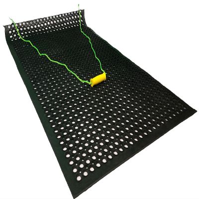 Trigon Sports Finisher Mat, Yard Drag Mat for ATV/UTV or Manual Pulling, Finishing Net Rubber Mesh Heavy Duty Mat for Surface Leveling (3x5)