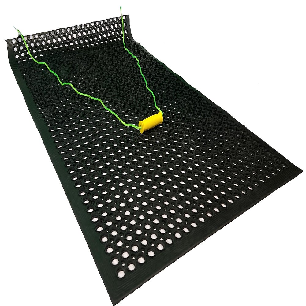 Trigon Sports Finisher Mat, Yard Drag Mat for ATV/UTV or Manual Pulling, Finishing Net Rubber Mesh Heavy Duty Mat for Surface Leveling (3x5)