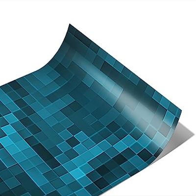 Rwraps Blue Pixel Argentinian Sadness Gloss Vinyl Film Wrap 59in x 3ft Vinyl Vehicle Car Film Sheet Roll