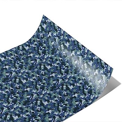 Rwraps Blue Camouflage Air Force Matte Vinyl Film Wrap 59in x 23ft Vinyl Vehicle Car Film Sheet Roll