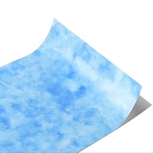 Rwraps Blue Watercolor Glitter Freeze Gloss Vinyl Film Wrap 59in x 19ft Vinyl Vehicle Car Film Sheet Roll