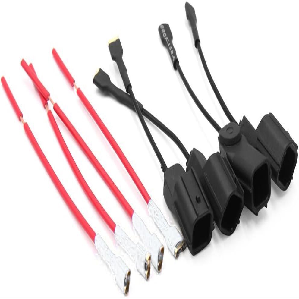 Unifizz Car 4Pcs Plastic Car Horn Speaker Adapter Wiring Harness Pigtail Socket for Honda