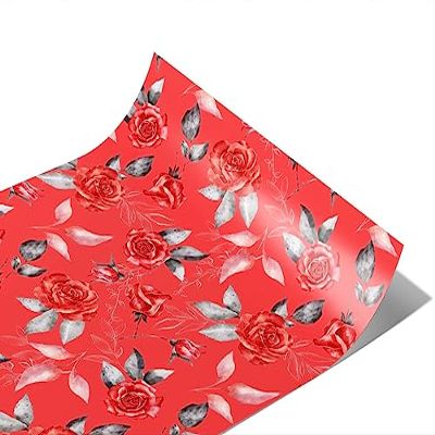 Rwraps Classic Floral Aphrodite Rose Gloss Vinyl Film Wrap 59in x 5ft Vinyl