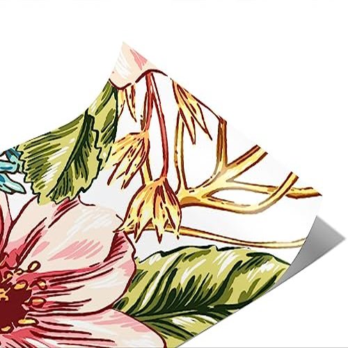 Rwraps Classic Floral Passionate Carnations Gloss Vinyl Film Wrap 59in x