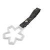 Q1-TECH, JDM Tsurikawa Ring Japanese Subway Train Bus Car Handle Sakura Flower Shaped Handle Hand Strap Rear Front Bumper Warning Rings Drift Charm Drift Bosozoku Car Accessory (White/BKL) view 1