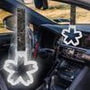 Q1-TECH, JDM Tsurikawa Ring Japanese Subway Train Bus Car Handle Sakura Flower Shaped Handle Hand Strap Rear Front Bumper Warning Rings Drift Charm Drift Bosozoku Car Accessory (White/BKL) view 2