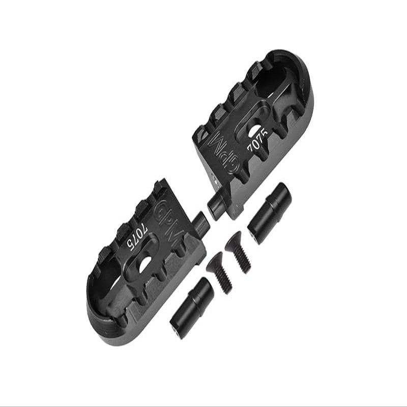 GPM Upgrades Aluminum 7075-T6 Motorcycle Foot Pegs Set For 1/4 Promoto MX Motorcycle RTR FXRLOS06000/1/4 Promoto MX Motorcycle RTR FXRLOS06002 RC Car (Black)