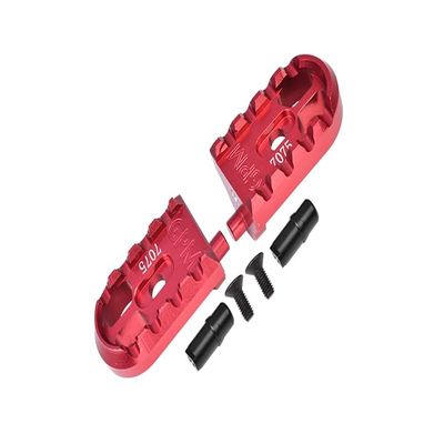 GPM Upgrades Aluminum 7075-T6 Motorcycle Foot Pegs Set For 1/4 Promoto MX Motorcycle RTR FXRLOS06000/1/4 Promoto MX Motorcycle RTR FXRLOS06002 RC Car (Red)