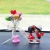 Asnewa Couple Cute Ornaments for Car, Cute Couple Car Interior Ornament, Car Decoration Cute Cartoon Couples Action, Cartoon Car Dashboard Decorations (1 Pair+Balloon 04) view 1