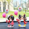 Asnewa Couple Cute Ornaments for Car, Cute Couple Car Interior Ornament, Car Decoration Cute Cartoon Couples Action, Cartoon Car Dashboard Decorations (1 Pair+Balloon 04) view 3