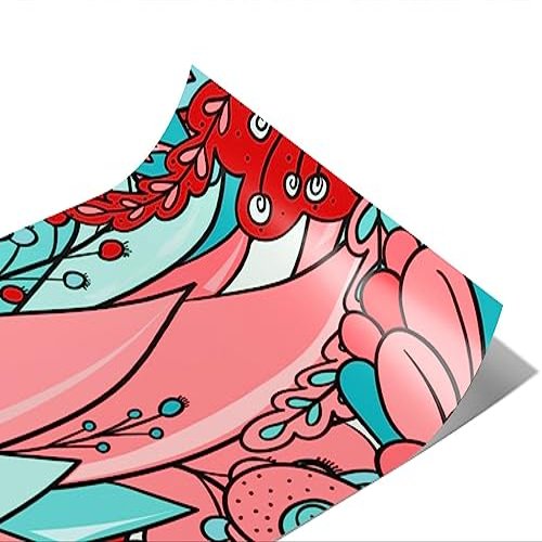 Rwraps Geometric Floral The Fever Matte Vinyl Film Wrap 59in x 25ft Vinyl Vehicle Car Film Sheet Roll