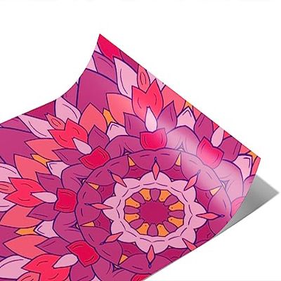 Rwraps Geometric Floral Flower Ball Gloss Vinyl Film Wrap 59in x 13ft Vinyl