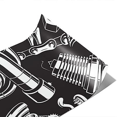 Rwraps Gearhead Black Motor Matte Vinyl Film Wrap 59in x 20ft Vinyl Vehicle Car Film Sheet Roll