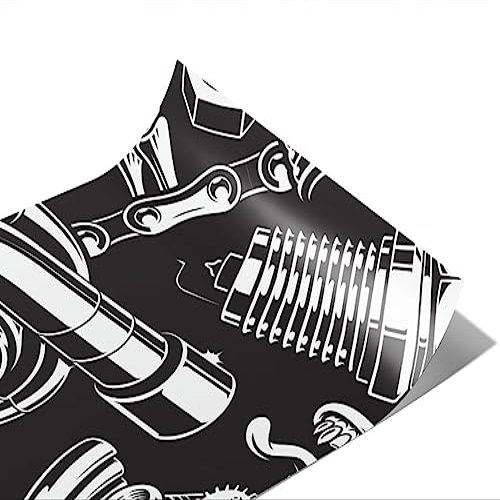 Rwraps Gearhead Black Motor Matte Vinyl Film Wrap 59in x 20ft Vinyl Vehicle Car Film Sheet Roll