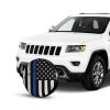 LOJAOGON USA Firefighter Thin Blue Line Spare Tire Cover Wheel Protectors Dust-Proof Wheel Tire Cover Fit Trailer, Rv, Sand Many Vehicle 15inch view 3