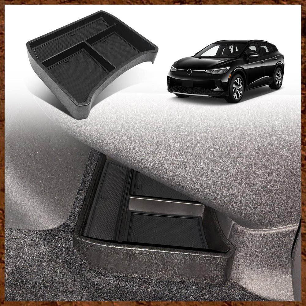 Muslogy for 2026 2025 2024 2023 VW ID4 Lower Console Organizer Upgraded Storage Box Insert Tray Interior Accessories Compatible with Volkswagen ID.4 ID 4 2023+ ONLY