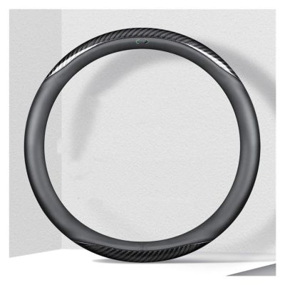 FUERU Car Steering Wheel Cover Set Car Steering Wheel Cover Four Seasons Leather Sweat Absorption Breathable Car Interior (Color : 4#)