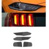 NAKEAH Car Headlight Protective Film for Mustang 2018-2020 Smoked Black Car Headlight Protective Film Scratch TPU Light Cover Film view 2