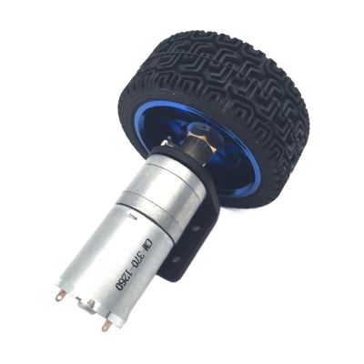 ISSUA JGA25-370- Wheel-kit DC 6/12/24V Encoder Motor Gear 4mm Shaft with Mounting Bracket Coupling 65mm Wheel 12-620 RPM for Car Motor Nicely (Size : 620RPM, Color : 12V)
