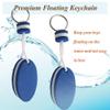 HANSPORTA Floating Keychain for Boat Keys Float Buoy Boat Key Rings 2PCS Oval Shaped Foam Floating Keychains Key Rings for Boating (blue) view 2