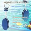 HANSPORTA Floating Keychain for Boat Keys Float Buoy Boat Key Rings 2PCS Oval Shaped Foam Floating Keychains Key Rings for Boating (blue) view 3