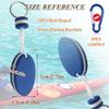 HANSPORTA Floating Keychain for Boat Keys Float Buoy Boat Key Rings 2PCS Oval Shaped Foam Floating Keychains Key Rings for Boating (blue) view 4