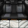 HHXT Leather Seat Cover for Cadillac CT5 2020-2025, Waterproof Soft Seat Covers with Airbag Compatible, Automotive Interior Accessories Seat Cushions(Black&Gray, 2PCS Front with Pillow) view 3
