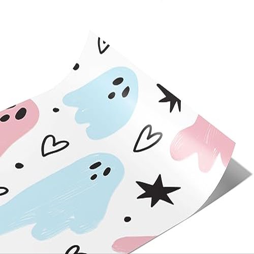 Rwraps Ghost Halloween Girly Ghosties Gloss Vinyl Film Wrap 59in x 30ft Vinyl Vehicle Car Film Sheet Roll