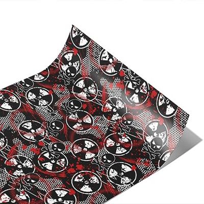 Rwraps Graffiti Radioactive Red Matte Vinyl Film Wrap 59in x 24ft Vinyl Vehicle Car Film Sheet Roll