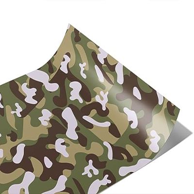 Rwraps Green Camouflage Moss DPM Matte Vinyl Film Wrap 59in x 17ft Vinyl Vehicle Car Film Sheet Roll