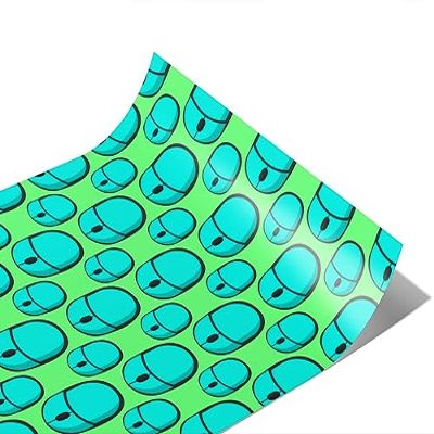 Rwraps Hardware Technology Green Mice Gloss Vinyl Film Wrap 59in x 27ft W/Application Card Vinyl Vehicle Car Film Sheet Roll