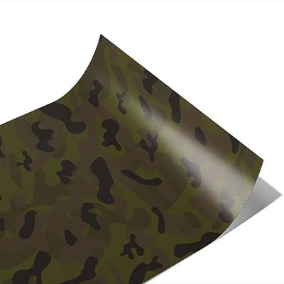 Rwraps Green Camouflage Night Seaweed Gloss Vinyl Film Wrap 59in x 14ft