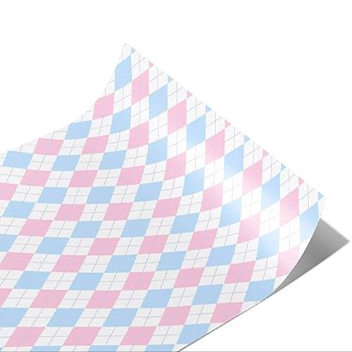 Rwraps Multicolored Argyle Easter Sunday Gloss Vinyl Film Wrap 59in x 19ft Vinyl Vehicle Car Film Sheet Roll