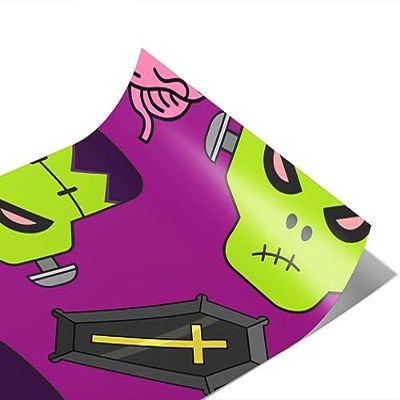 Rwraps Monster Halloween Frankenstein Revenge Matte Vinyl Film Wrap 59in x 28ft Vinyl Vehicle Car Film Sheet Roll