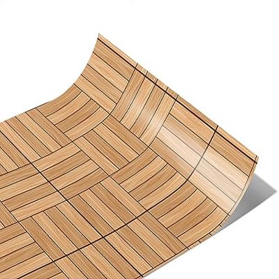 Rwraps Mosaic Parquet Oak Matte Vinyl Film Wrap 59in x 28ft Vinyl Vehicle Car Film Sheet Roll