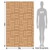 Rwraps Mosaic Parquet Oak Matte Vinyl Film Wrap 59in x 28ft Vinyl Vehicle Car Film Sheet Roll view 3