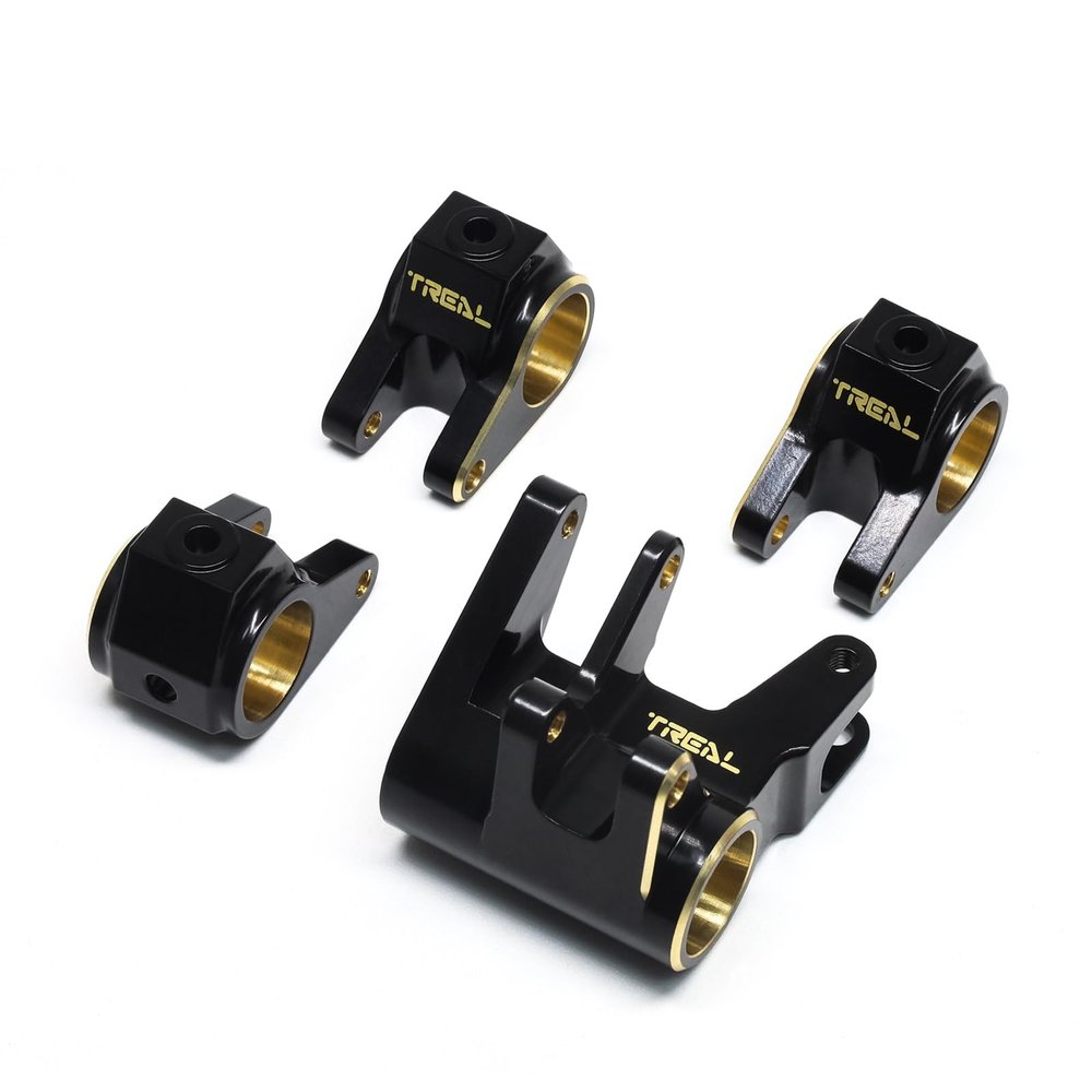 TREAL Brass Axle Tube Link Mount Set Shocks Mounts (4) Weight Upgrades for 1/10 SCX10 PRO