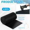 Tinideya 2 Pcs Black Marine Grade Carpet for Boat Trailers, 19.6 ft x 11.8 Inches Waterproof Non-Slip Durable Trailer Bunk Pads for Pontoon & Outdoor view 2