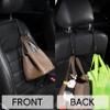 compuda Car Hooks,Car Purse Hook,Car Headrest Hook 2 Pack Leather Headrest Hooks for car Accessories,SUS304 Car Bag Hooks(Black) view 2