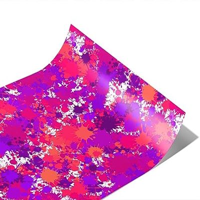 Rwraps Paint Splatter Tainted Love Matte Vinyl Film Wrap 59in x 25ft Vinyl Vehicle Car Film Sheet Roll