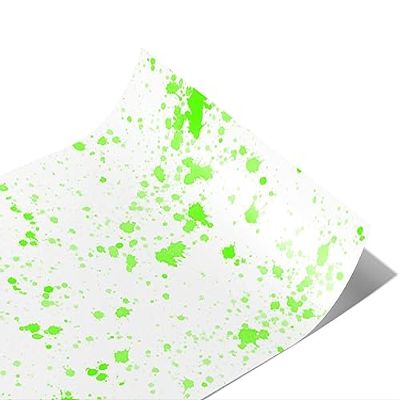 Rwraps Paint Splatter All Lime Matte Vinyl Film Wrap 59in x 20ft Vinyl Vehicle Car Film Sheet Roll
