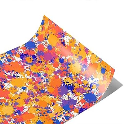 Rwraps Paint Splatter Country Fair Gloss Vinyl Film Wrap 59in x 19ft Vinyl Vehicle Car Film Sheet Roll