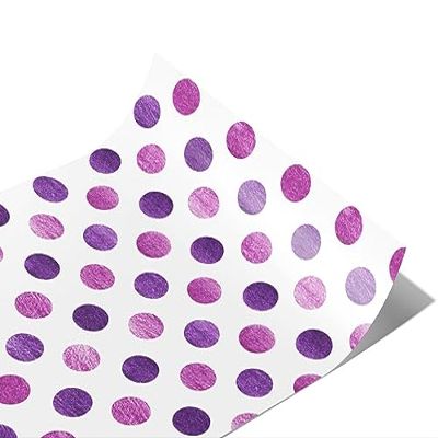 Rwraps Polka Dot Cotton Candy Matte Vinyl Film Wrap 59in x 27ft Vinyl Vehicle Car Film Sheet Roll