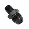 KRD PERFORMANCE Straight Aluminum 8AN Flare to 1/4" NPT Male Union Thread Pipe Adapter Fuel Hose Fitting Black view 3