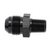 KRD PERFORMANCE Straight Aluminum 8AN Flare to 1/4" NPT Male Union Thread Pipe Adapter Fuel Hose Fitting Black view 4