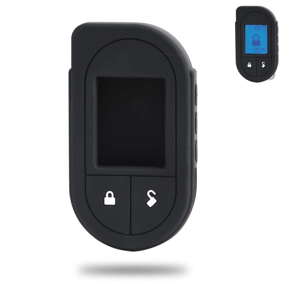 Jawfait Remote Case for Viper, Soft Silicone Car Key Case Shell, Protective Fob Cover with Button, Non-Toxic Keyless Entry Remote Control Replacement for Viper #4706 5706 7351V 7752V 7756V (Black)