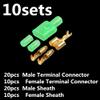 GatherTOOL 10/20/50sets 4.0 Bullet Terminal 1 : 2 Green Car Electrical Wire Connector Diameter 4mm Male + Female (Color : 10sets) view 3