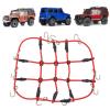 Asixxsix 1/18 RC Elastic Luggage Net with Decorative RC Crawler Car Luggage Net for 1/18 RC Cars, for scx24 1/24 Roof Rack, RC Accessories (red) view 3